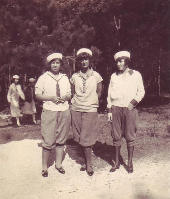 WeHaKee girls wearing their nautical them uniforms in Marinette WI